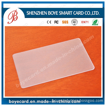Pure PVC and Plastic Transparent Card